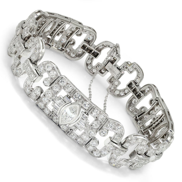 Diamond fashion platinum bracelet