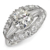 GIA Certified Vintage Round Diamond Ring in Platinum 3.07ctw