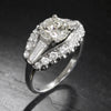 GIA Certified Vintage Round Diamond Ring in Platinum 3.07ctw