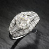 GIA Certified Vintage Round Diamond Ring in Platinum 3.07ctw