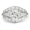 GIA Certified Vintage Round Diamond Ring in Platinum 3.07ctw