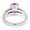 2.22ct GIA Burma Ruby 3-Stone Ring with Diamonds Platinum