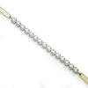 Round Diamond Paperclip Line Bracelet Two-Tone Gold 0.75ctw