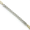 Round Diamond Paperclip Line Bracelet Two-Tone Gold 0.75ctw