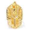 Vintage Egyptian Headdress Ring in Solid 14K Yellow Gold