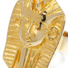 Vintage Egyptian Headdress Ring in Solid 14K Yellow Gold