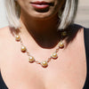 Golden South Sea Pearl Necklace with Diamonds Yellow Gold