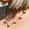 Golden South Sea Pearl Necklace with Diamonds Yellow Gold