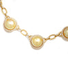 Golden South Sea Pearl Necklace with Diamonds Yellow Gold