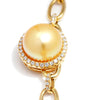 Golden South Sea Pearl Necklace with Diamonds Yellow Gold