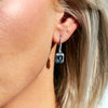 Aquamarine Leverback Earrings with Diamonds White Gold 2.46ctw