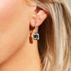 Aquamarine Leverback Earrings with Diamonds White Gold 2.46ctw