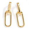 Diamond Paperclip Drop Dangle Latchback Earrings Yellow Gold