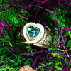 Vintage Heart Cabochon Green Tourmaline Solitaire Ring Yellow Gold