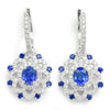 Gregg Ruth Sapphire Dangle Drop Huggie Earrings with Diamonds 18K