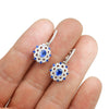 Gregg Ruth Sapphire Dangle Drop Huggie Earrings with Diamonds 18K