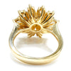 GIA Round Diamond Flower Ring with Accents 18K Yellow Gold 2.32ctw