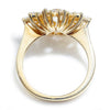 GIA Round Diamond Flower Ring with Accents 18K Yellow Gold 2.32ctw