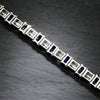 Sapphire Tennis Bracelet with Baguette Diamonds in Platinum 12.60ctw