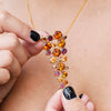 Multi-Gemstone Waterfall Pendant 14K Yellow Gold 15.00ctw