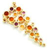 Multi-Gemstone Waterfall Pendant 14K Yellow Gold 15.00ctw