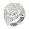 Round & Baguette Diamond Cluster Ring White Gold 5.00ctw SZ-10