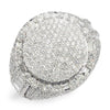 Round & Baguette Diamond Cluster Ring White Gold 5.00ctw SZ-10