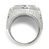 Round & Baguette Diamond Cluster Ring White Gold 5.00ctw SZ-10