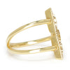 Triple Triangle Round Cluster Ring 14K Yellow Gold 0.39ctw