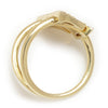 Triple Triangle Round Cluster Ring 14K Yellow Gold 0.39ctw