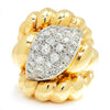 Once Upon A Diamond Rings White & Yellow Gold HUGE Estate Shrimp Ring with Diamonds Two-Tone Gold