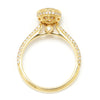 Noam Carver Bezel Set Engagement Ring Semi-Mount Yellow Gold